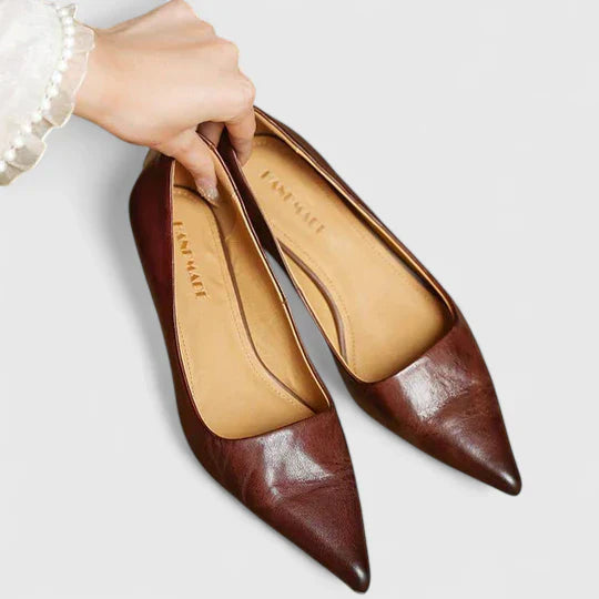 Women's Classic Pointed-Toe Low Heel Pumps