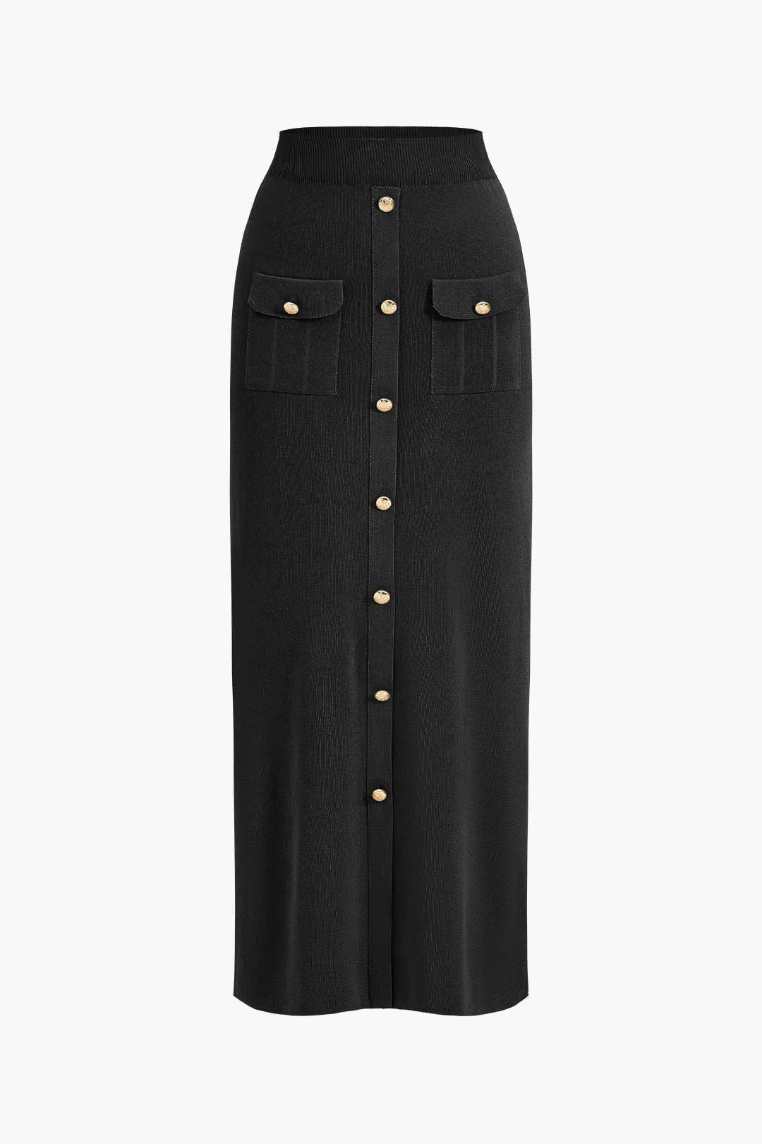 Women’s Esme Button-Down Knit Midi Set - Collared Top Skirt Co-ord