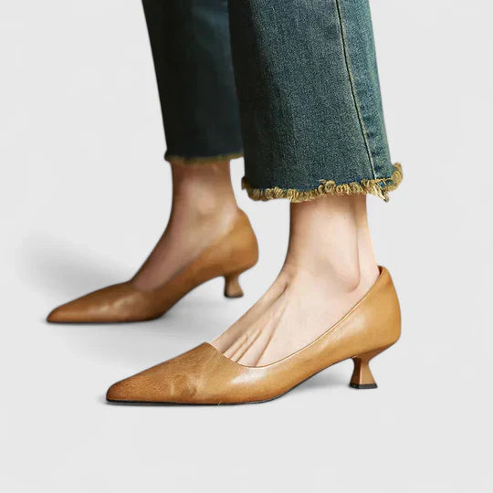 Women's Classic Pointed-Toe Low Heel Pumps