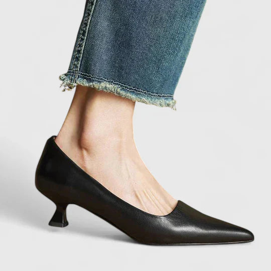 Women's Classic Pointed-Toe Low Heel Pumps