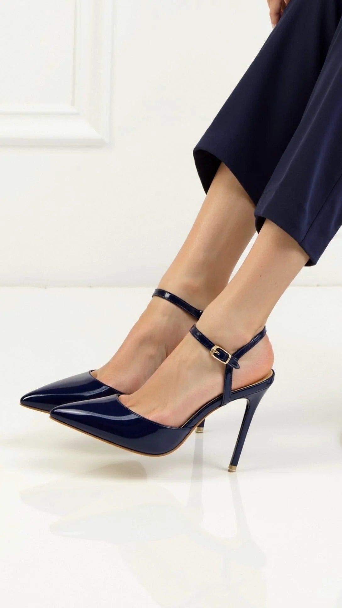 Women’s Ashley Patent Court Heels – Elegant Pointed Toe Stilettos