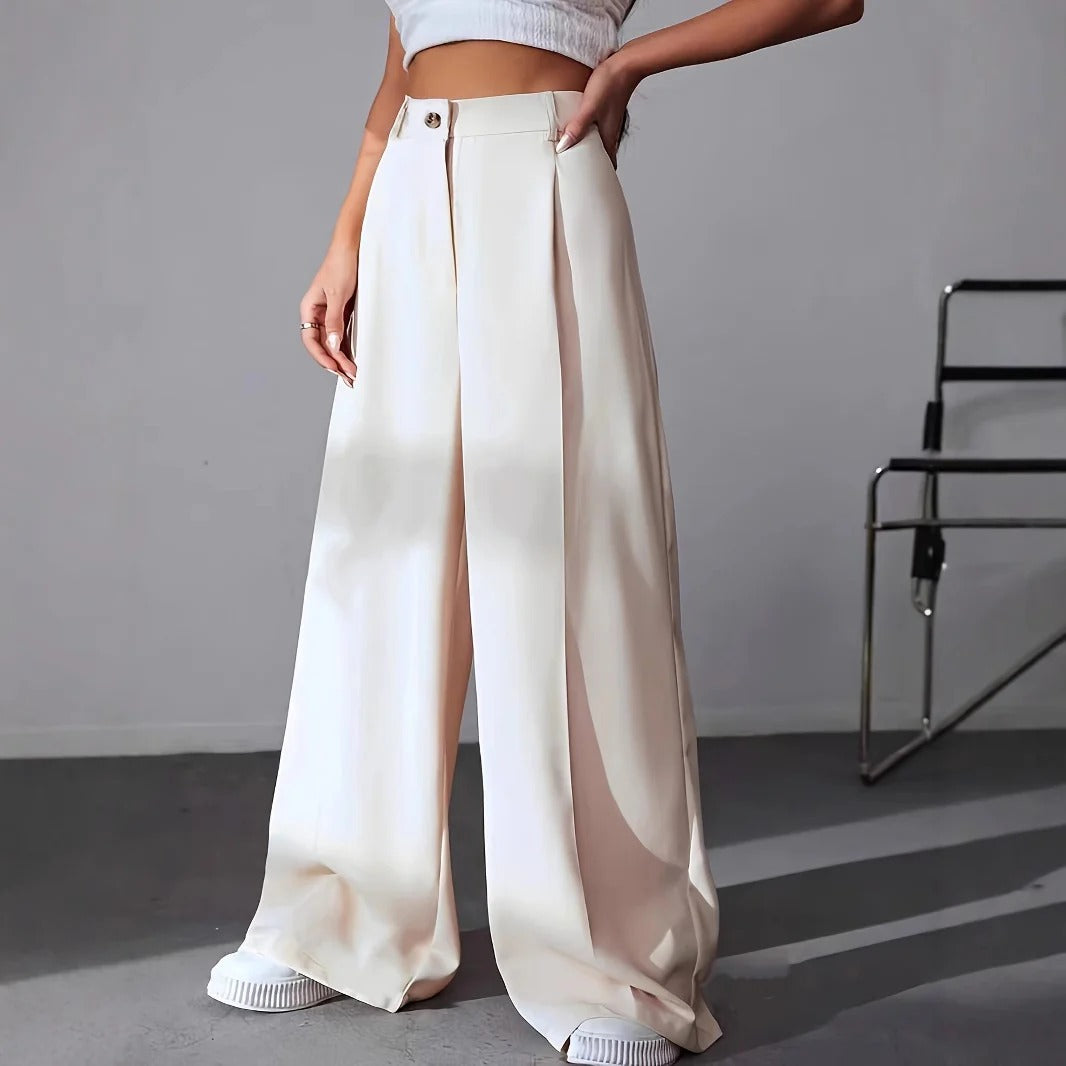 Women’s High-Waist Wide-Leg Trousers - Tailored Pants Everyday Style