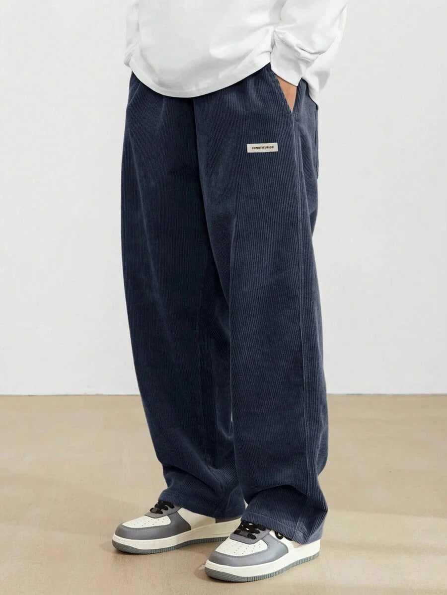 Men’s Summit Corduroy Relaxed Trousers - Wide-Leg Pants
