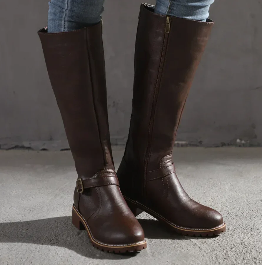 Women’s Emma Tall Buckle Boots - Classic Knee-High Everyday Style