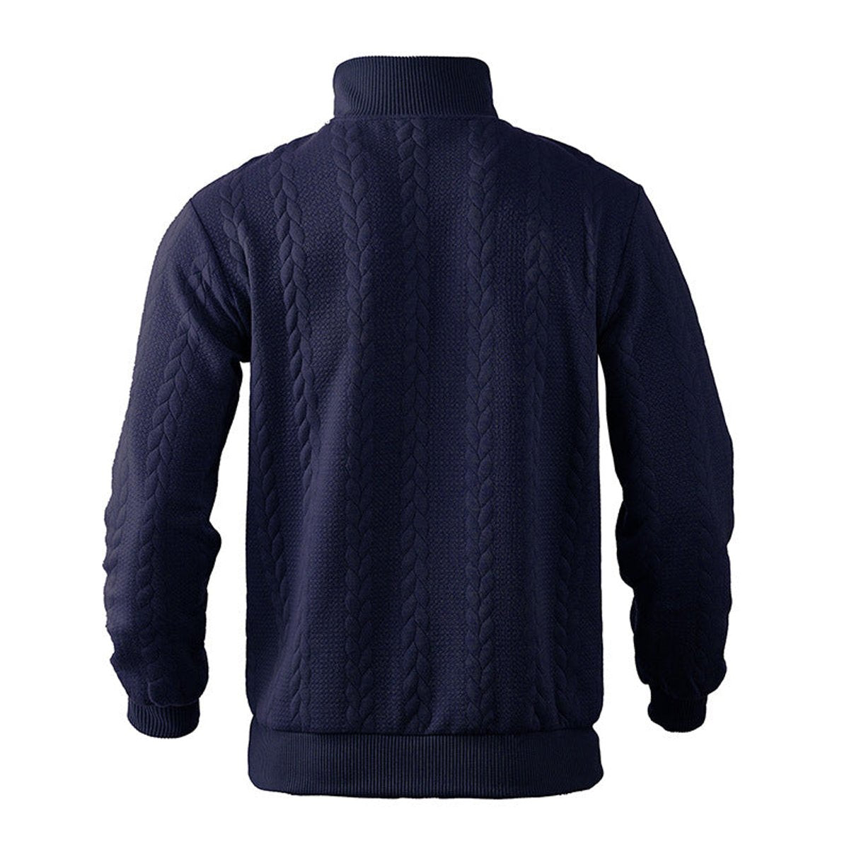 Men's Cable-Knit Quarter-Zip Pullover Mens Knit Sweater