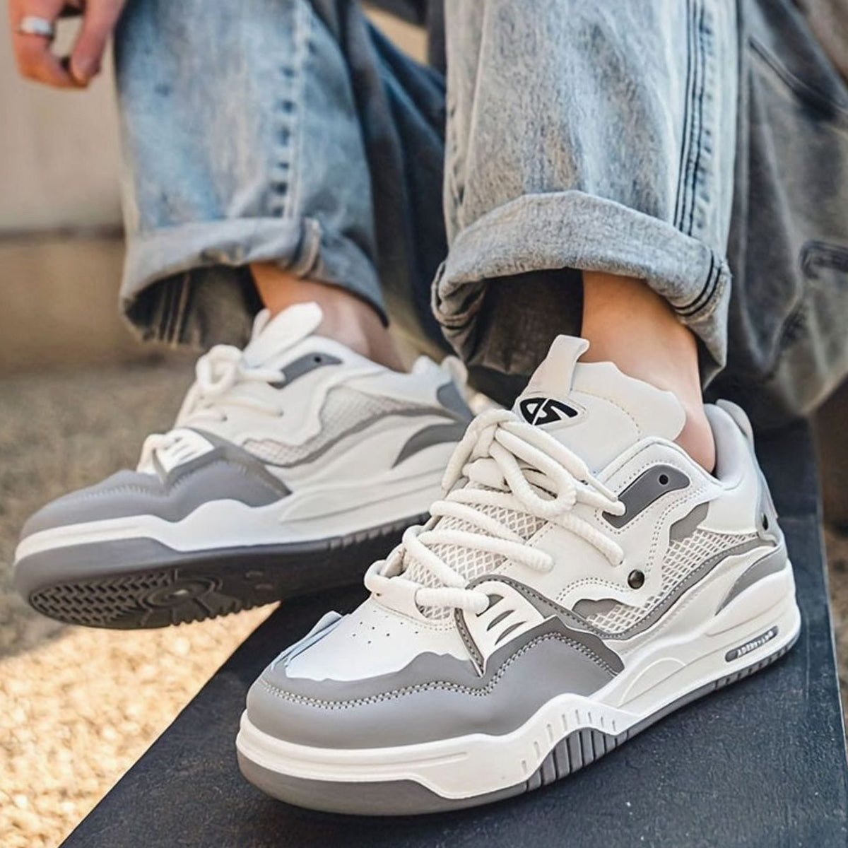 Men's Chunky Low-Top Lace-Up Fashion Trainers