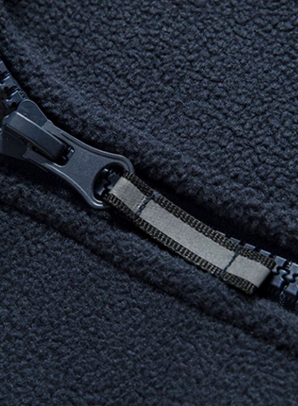 Men's Classic Full-Zip Outdoor Fleece Jacket Stand Collar