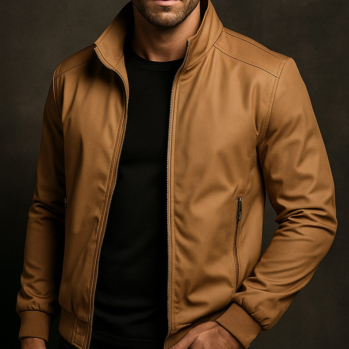 Men's Coats & Jackets Weather-Resistant Zip Bomber Jacket