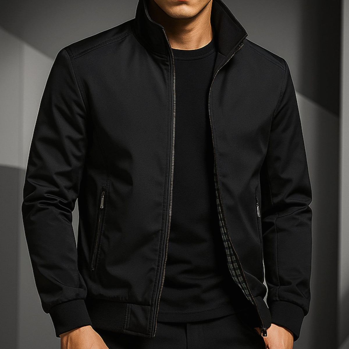 Men's Coats & Jackets Weather-Resistant Zip Bomber Jacket