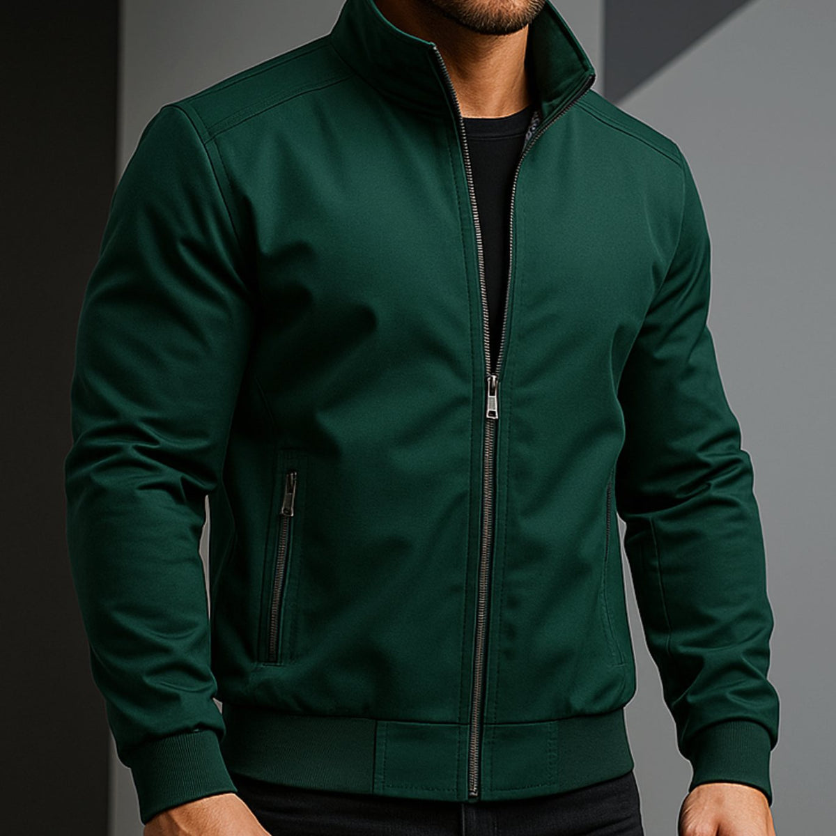 Men's Coats & Jackets Weather-Resistant Zip Bomber Jacket