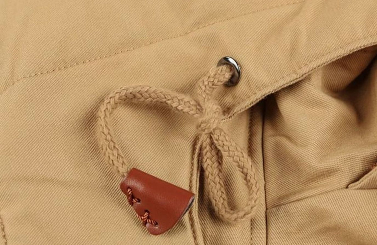 Men's Fleece-Lined Multi-Pocket Hooded Cargo Jacket