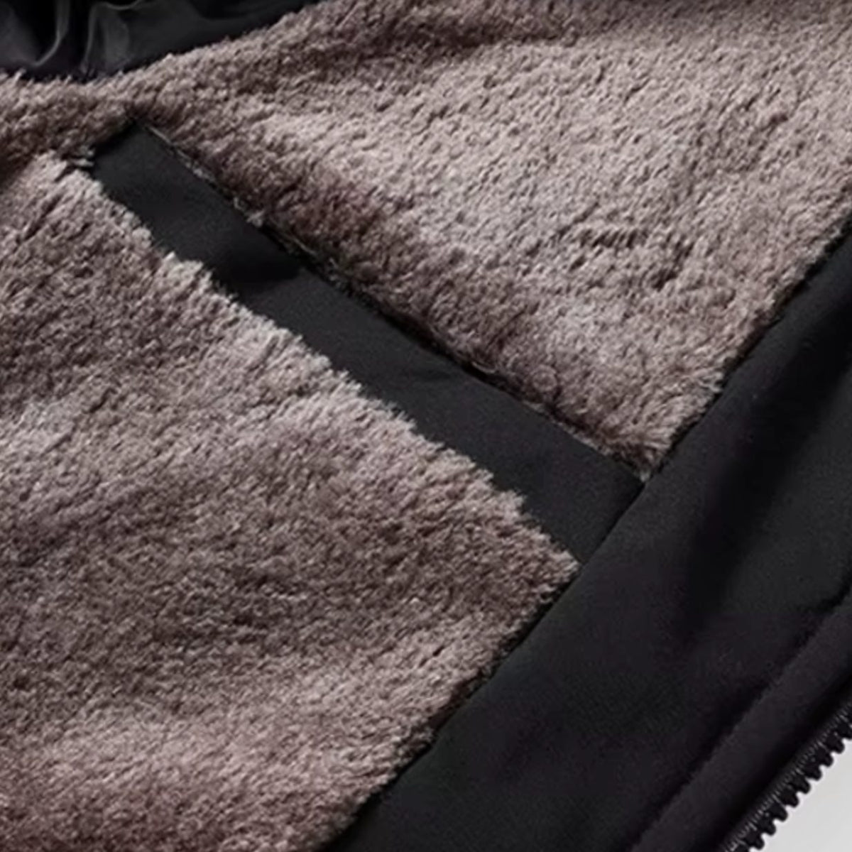 Men's Fleece-Lined Quilted Windproof Stand-Collar Bomber Jacket