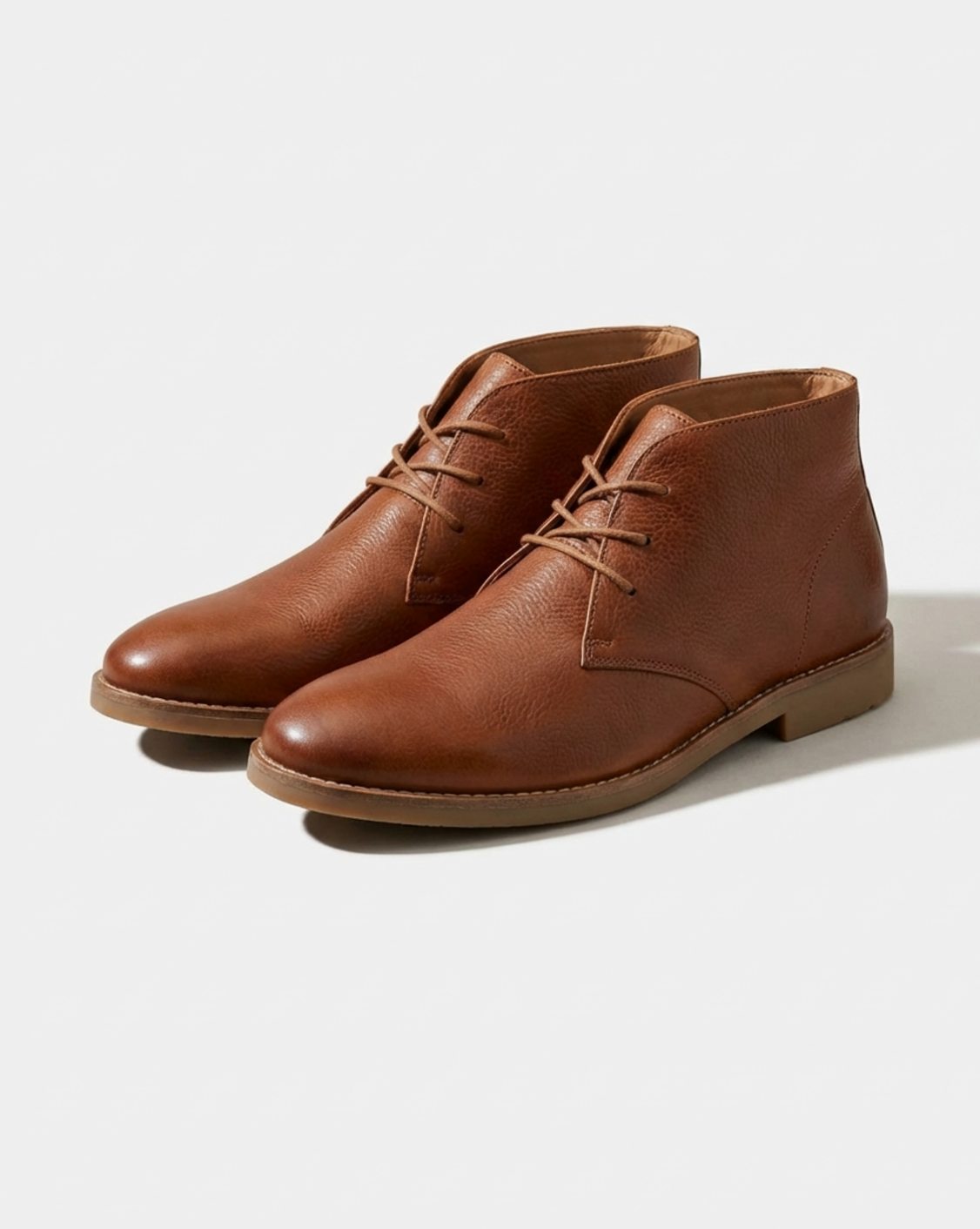 Men's Full-Grain Leather Lace-Up Chukka Boots Alder - Brown