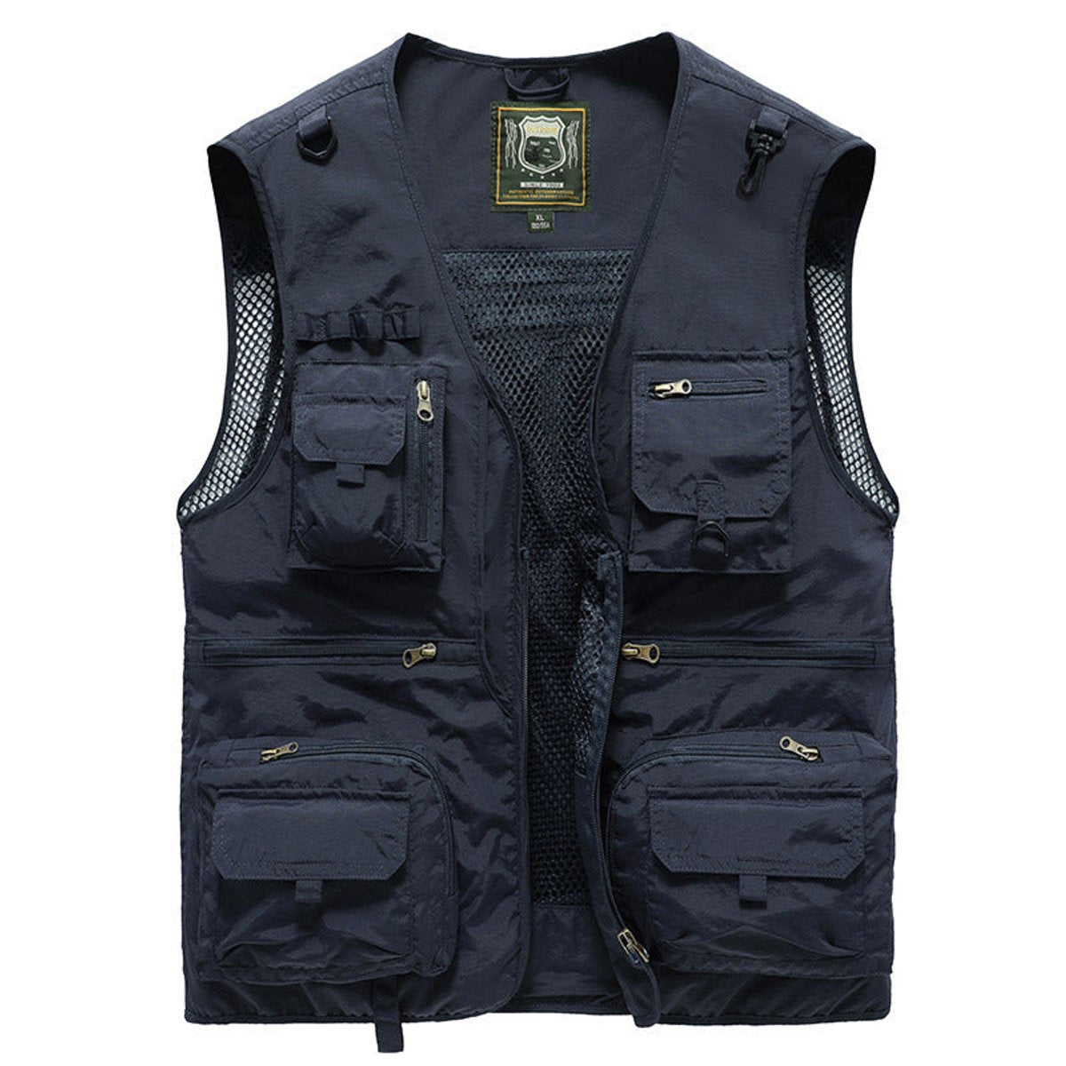 Mens Gilet Multi-Pocket Lightweight Outdoor Zip-Up Vest