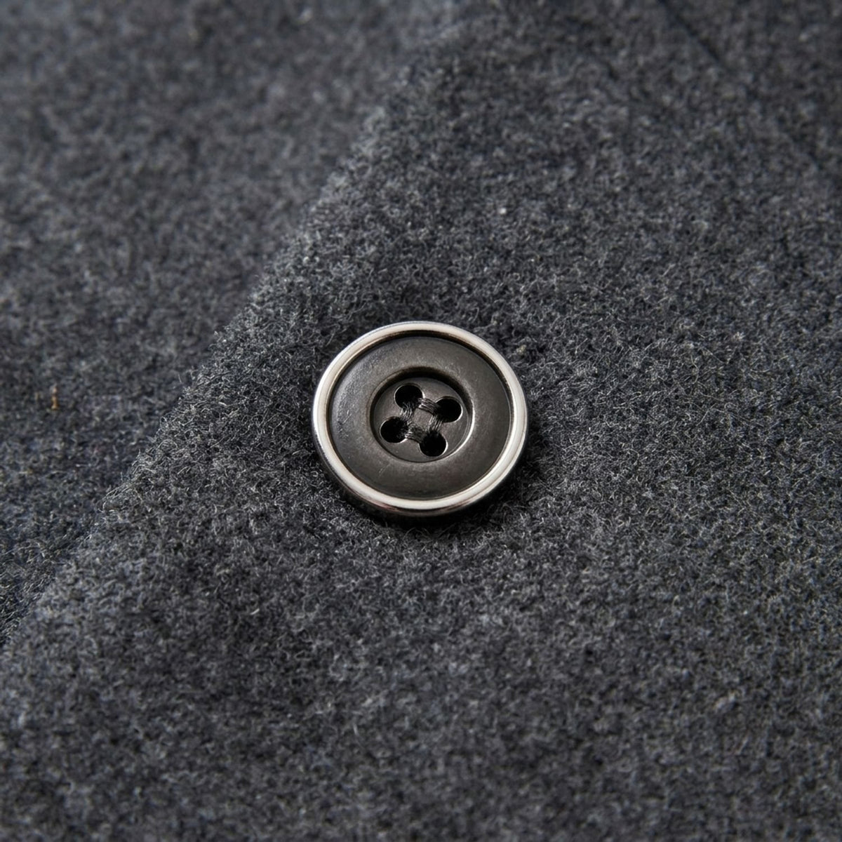 Men's Longline Heritage Wool Coat Button-Through Relaxed Fit