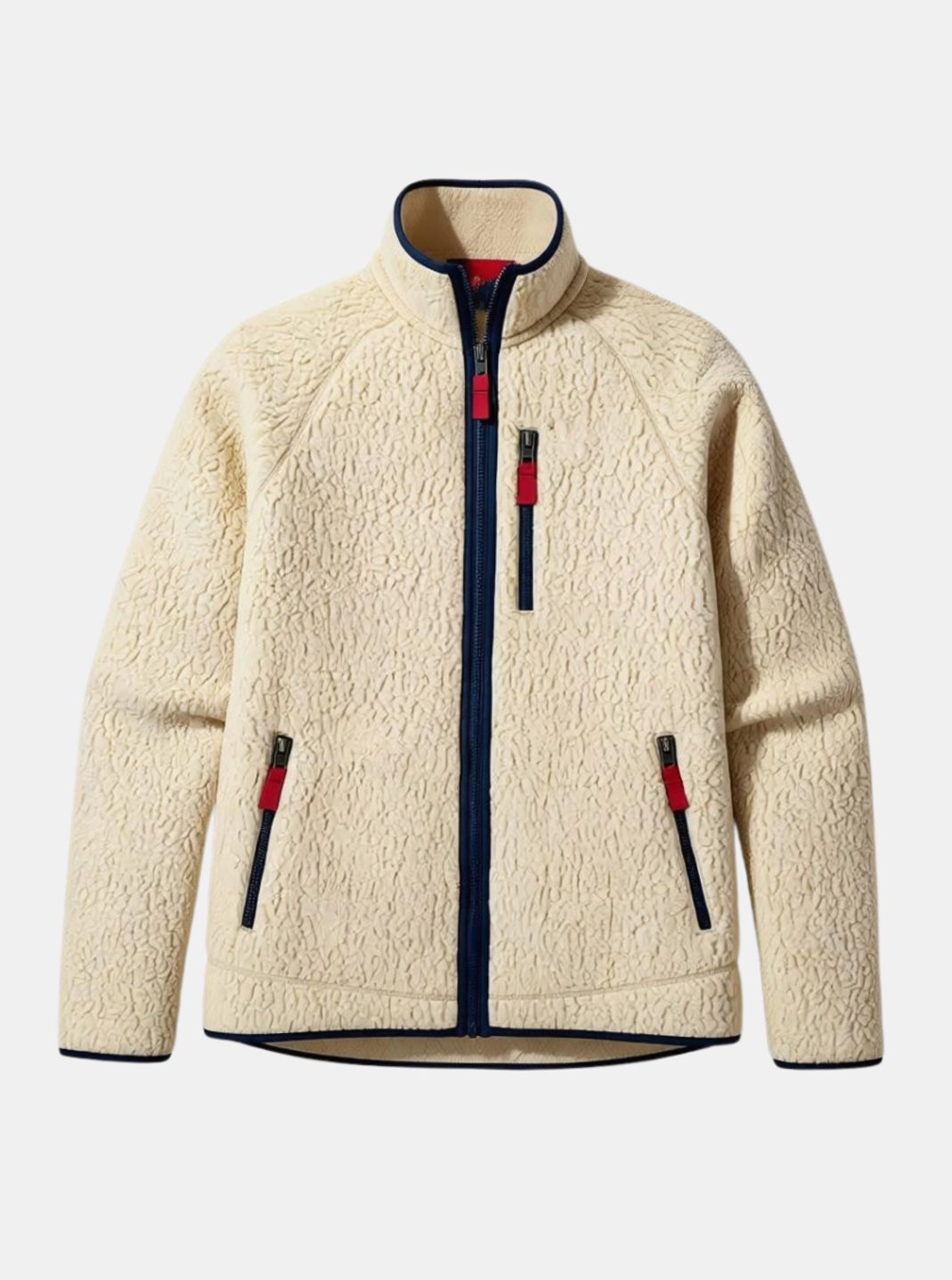 Men's Oversized Full-Zip Sherpa Fleece Jacket