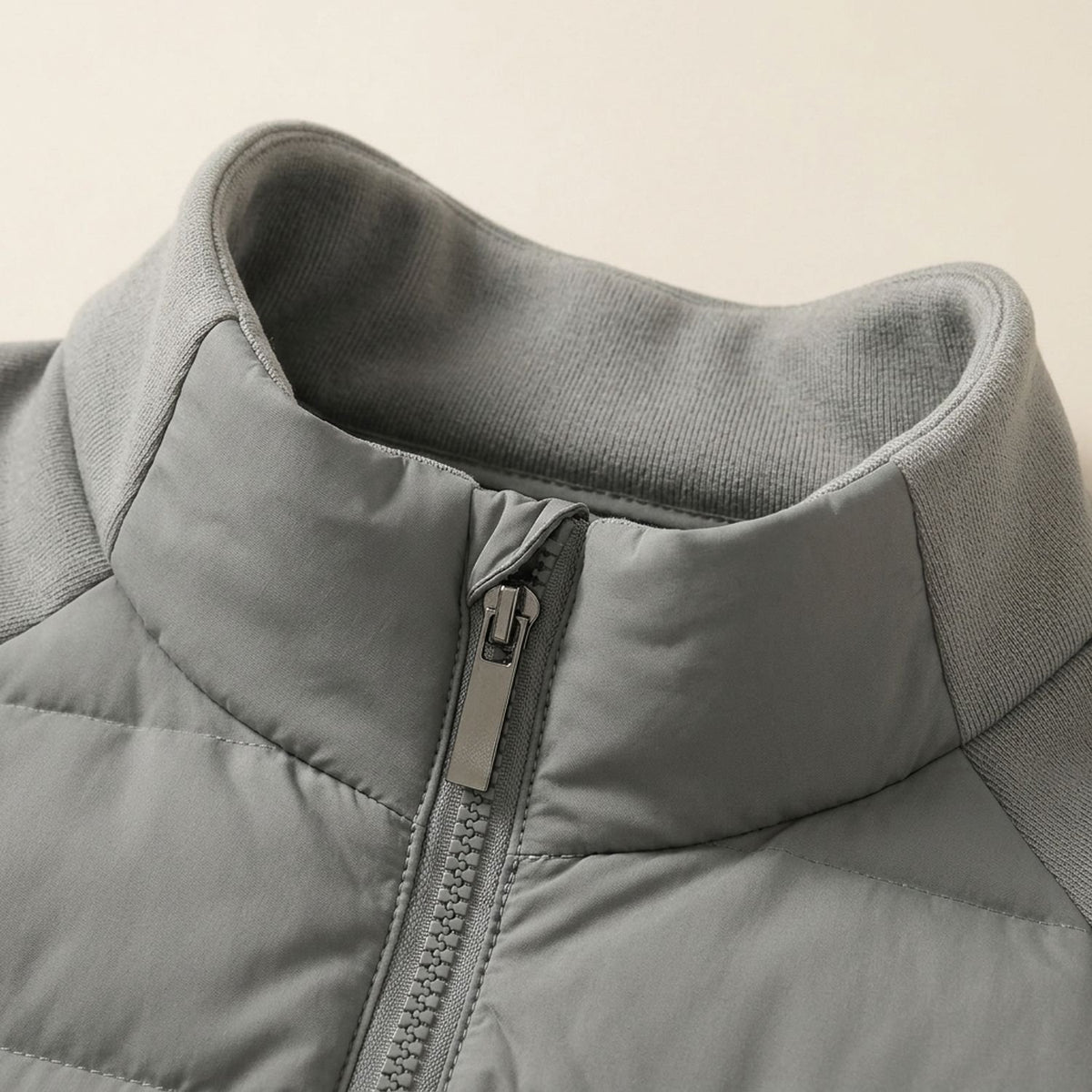 Men's Quilted High-Neck Zip-Through Puffer Jacket