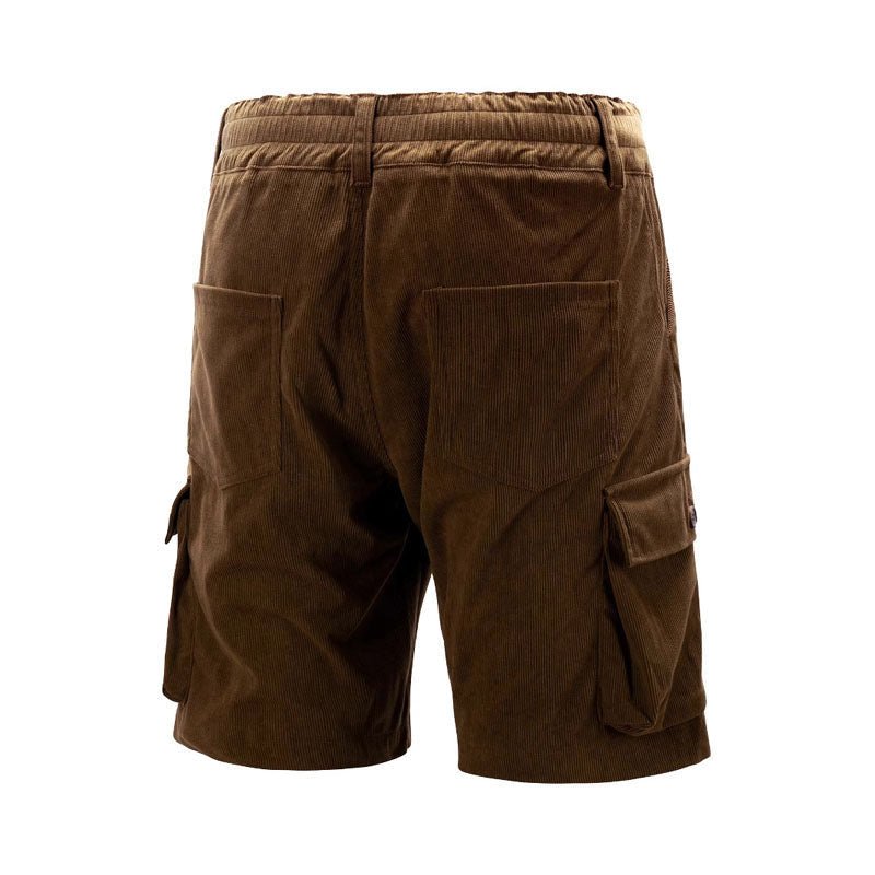 Men's Regular-Fit Knee-Length Corduroy Multi-Pocket Cargo Shorts