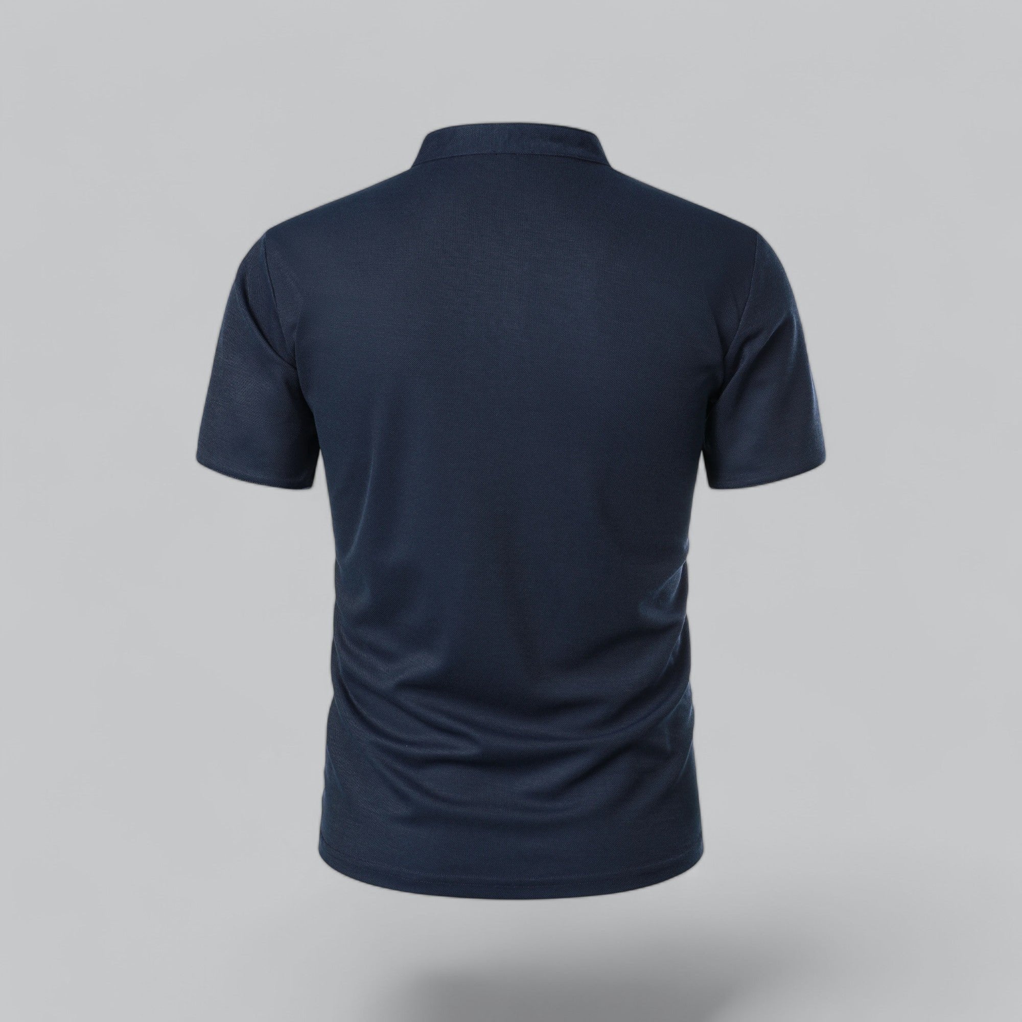 Men's Regular-Fit Short-Sleeve Mandarin Collar Cotton Polo Shirt