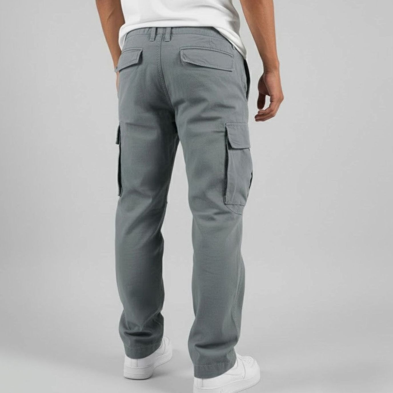 Men's Relaxed Fit Multi-Pocket Cargo Pants Streetwear Trousers