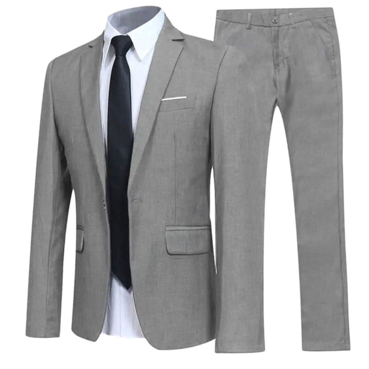 Men's Slim-Fit Two-Piece Blazer Suit Set