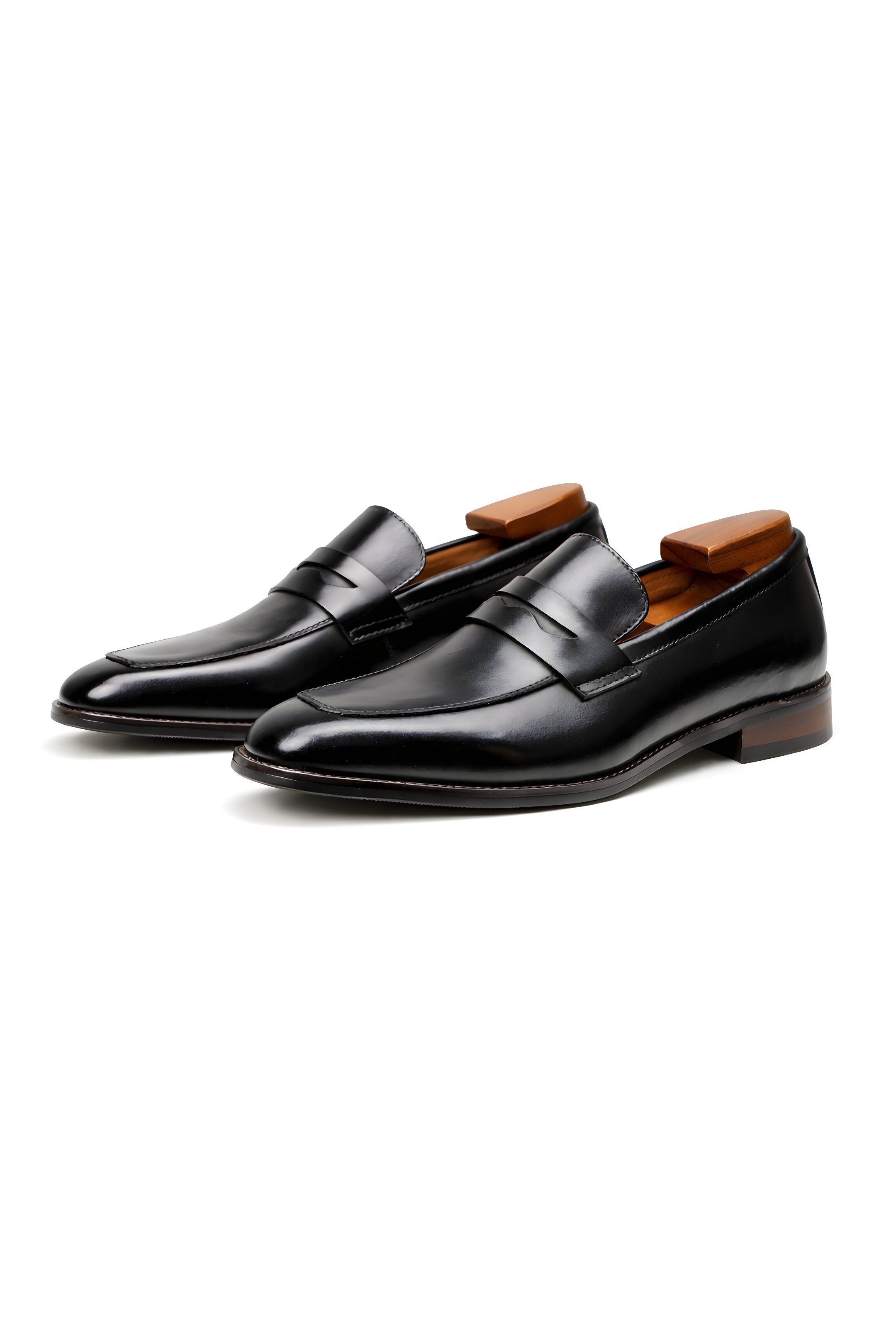 Men's Slip-On Penny Loafer Formal Dress Shoes - Black