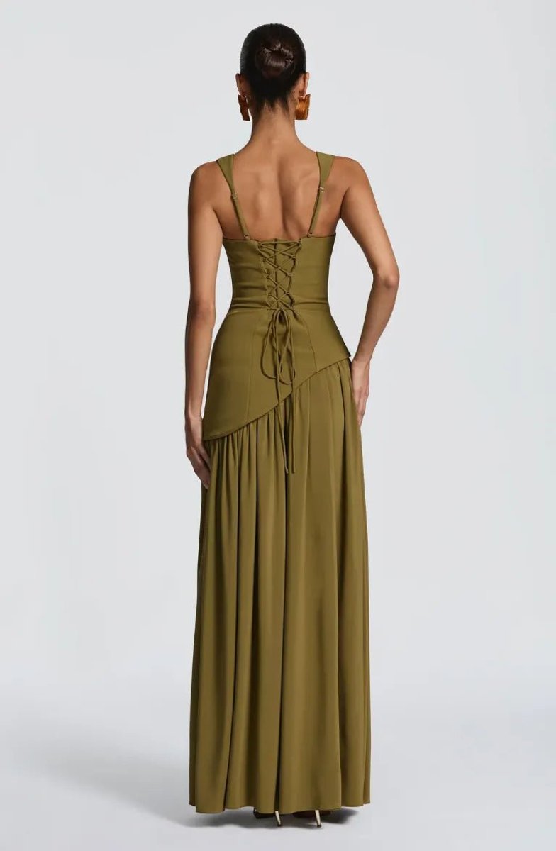 Mother of the Bride Dress Sleeveless Corseted A-Line Maxi Gown