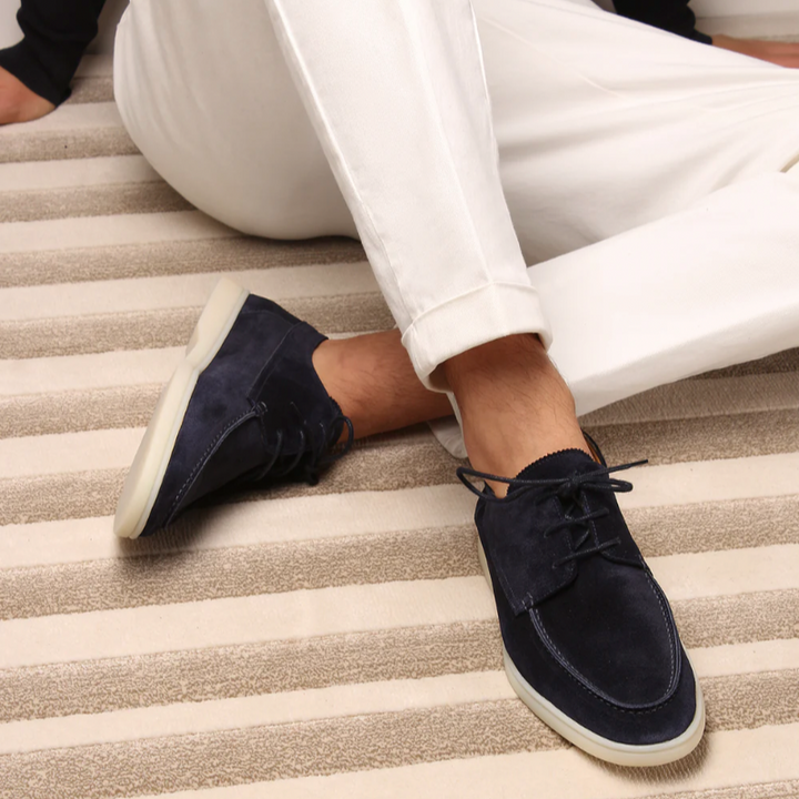 Men’s Casual Moc Toe Lace-Up Shoes - Smart Everyday Style