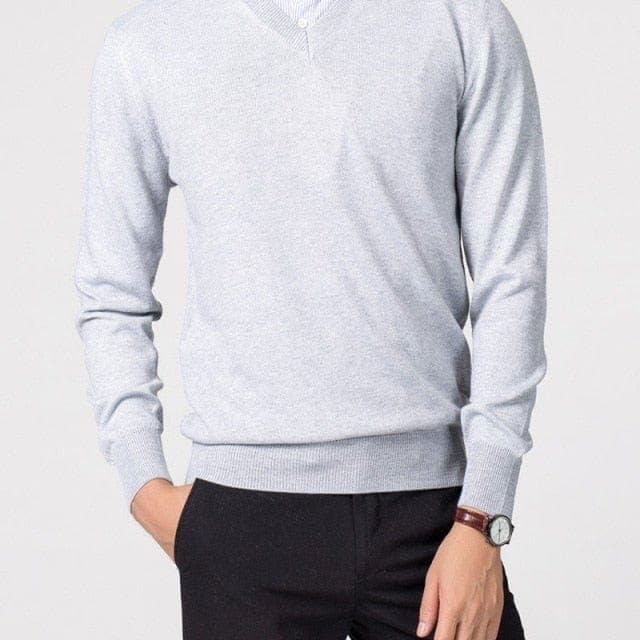 Men’s Classic V-Neck Sweater - Refined Everyday Knit