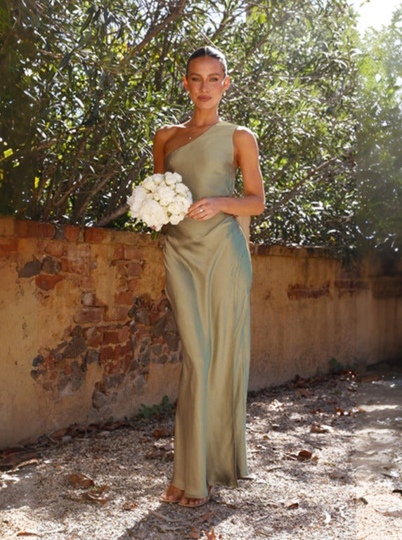 Women’s Spring One-Shoulder Maxi Dress