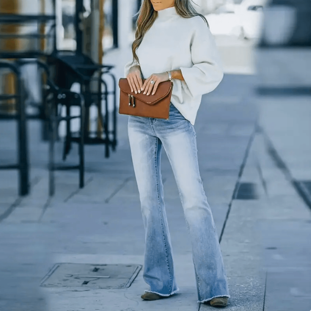 Michelle Women’s Spring High-Waist Straight Jeans