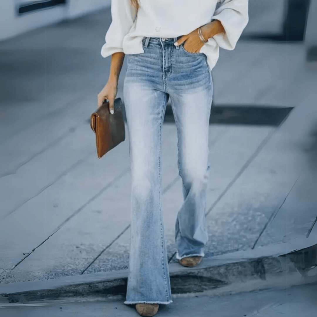 Michelle Women’s Spring High-Waist Straight Jeans