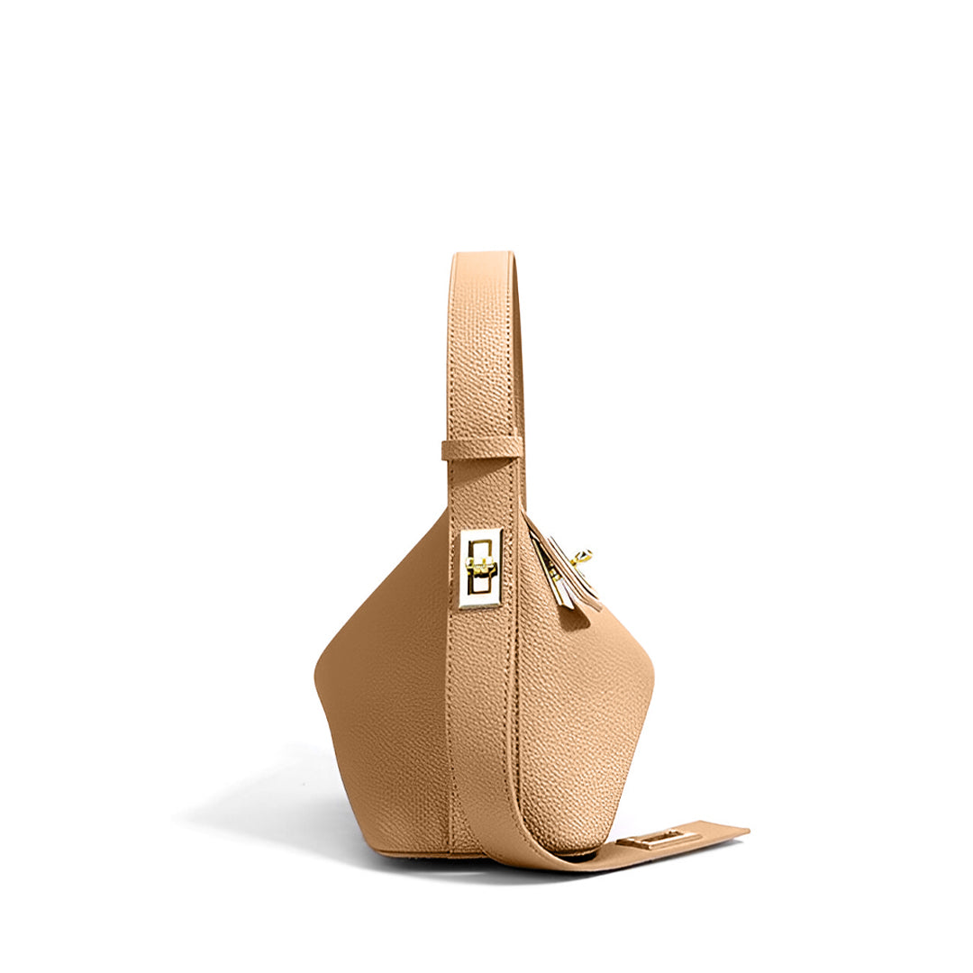 Delia - Sculpted Lock Shoulder Bag