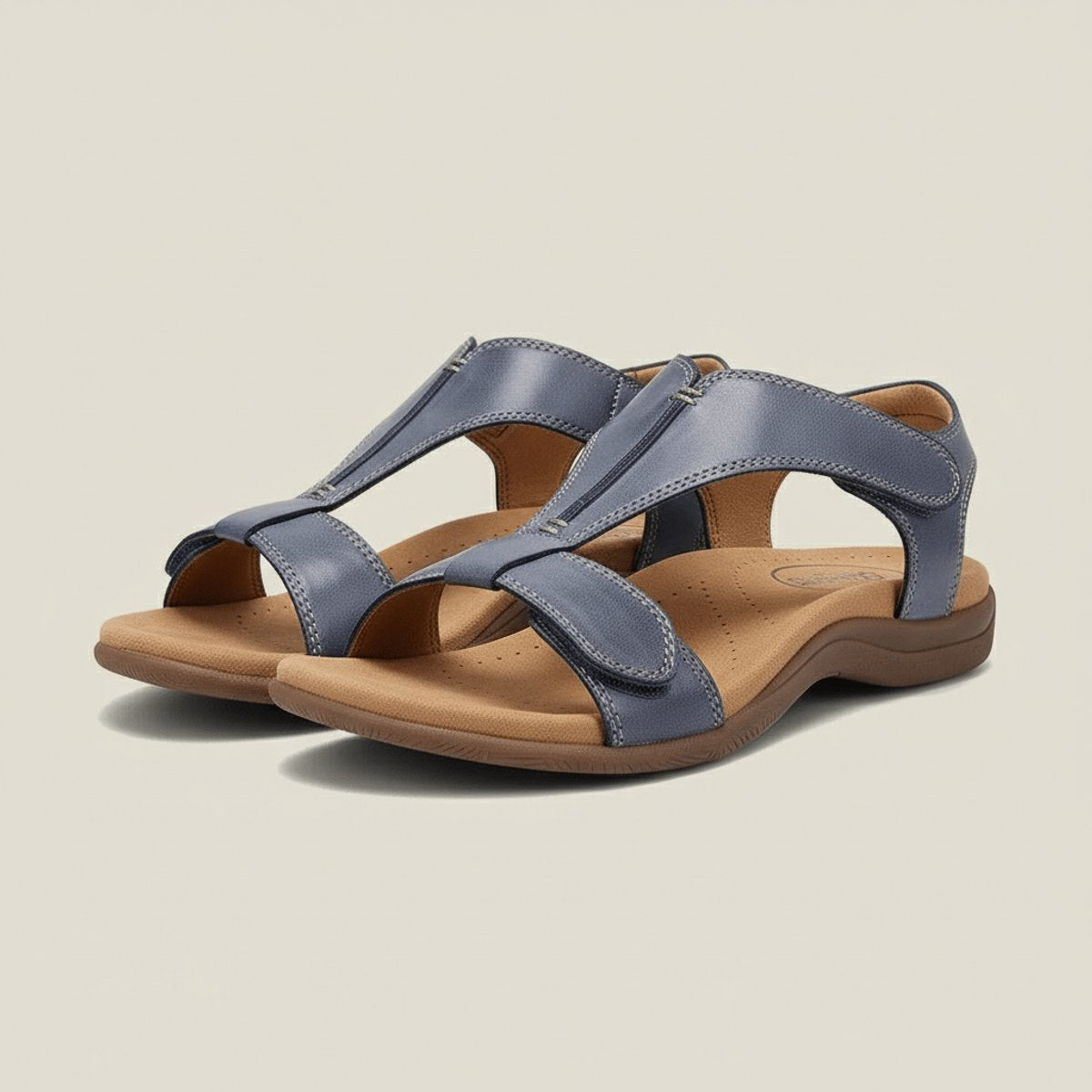 Women's Adjustable Velcro T-Strap Open-Toe Comfortable Sandals