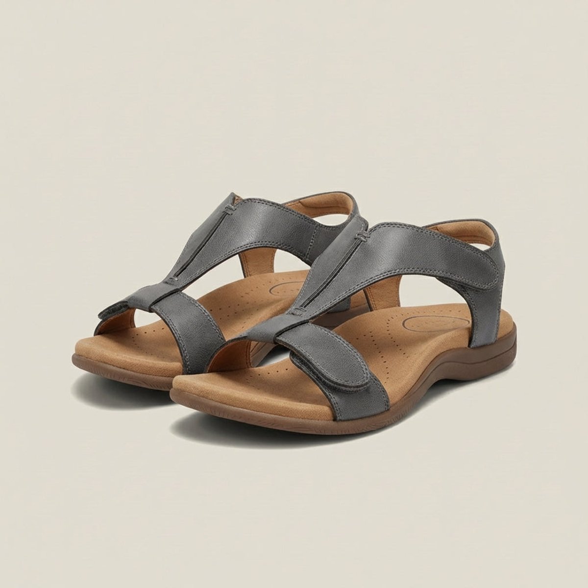 Women's Adjustable Velcro T-Strap Open-Toe Comfortable Sandals