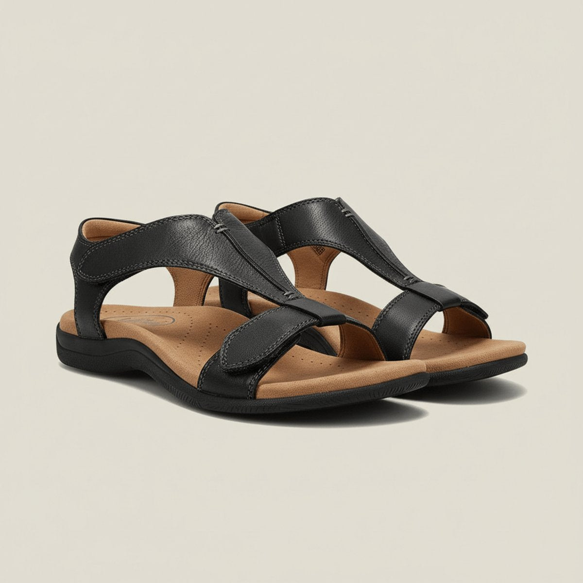 Women's Adjustable Velcro T-Strap Open-Toe Comfortable Sandals