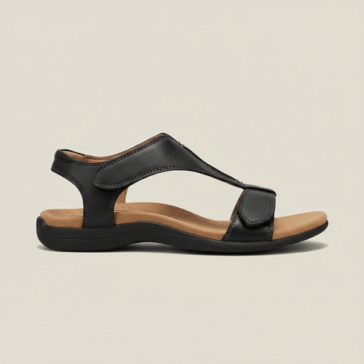 Women's Adjustable Velcro T-Strap Open-Toe Comfortable Sandals