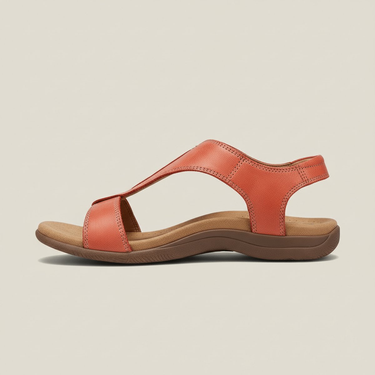 Women's Adjustable Velcro T-Strap Open-Toe Comfortable Sandals