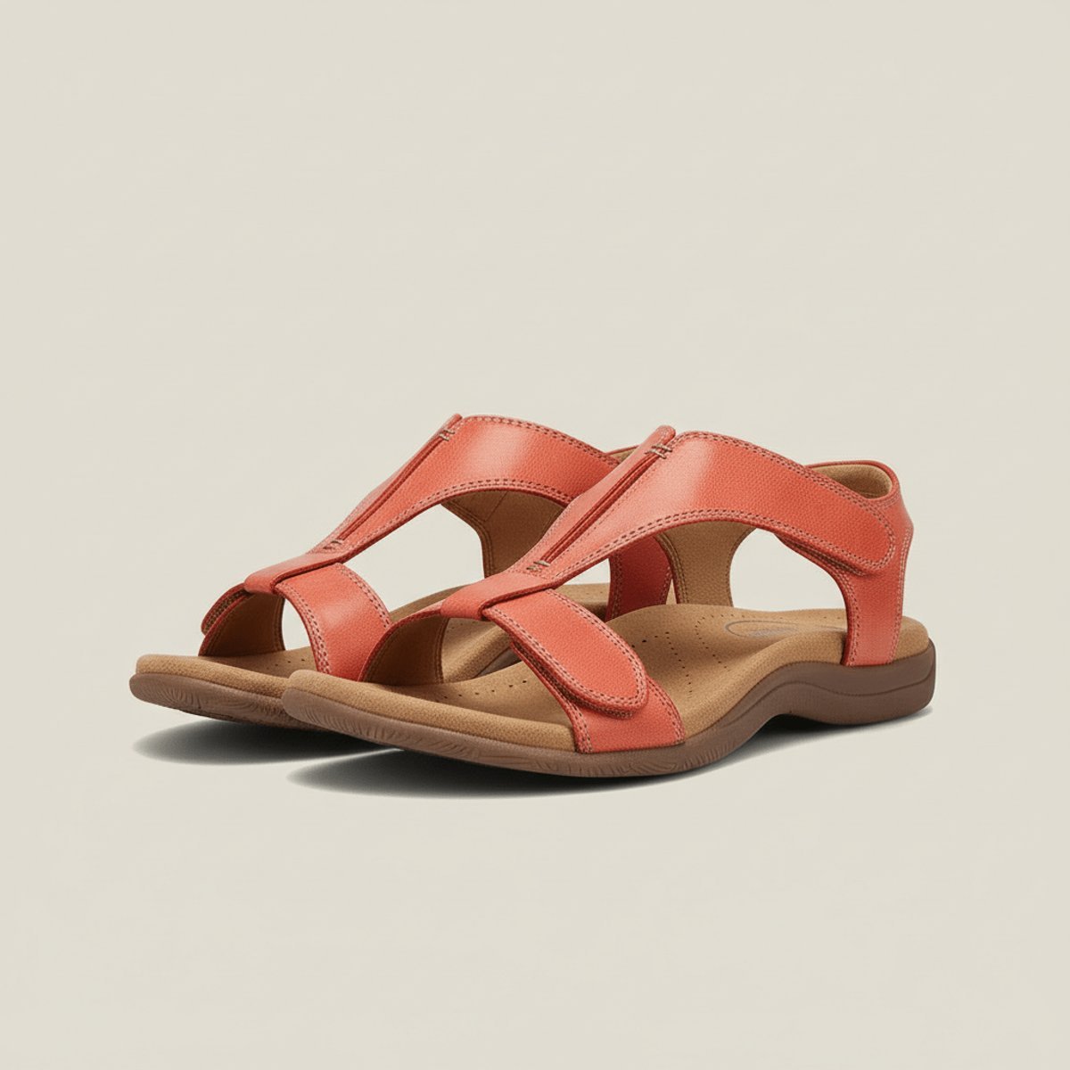 Women's Adjustable Velcro T-Strap Open-Toe Comfortable Sandals
