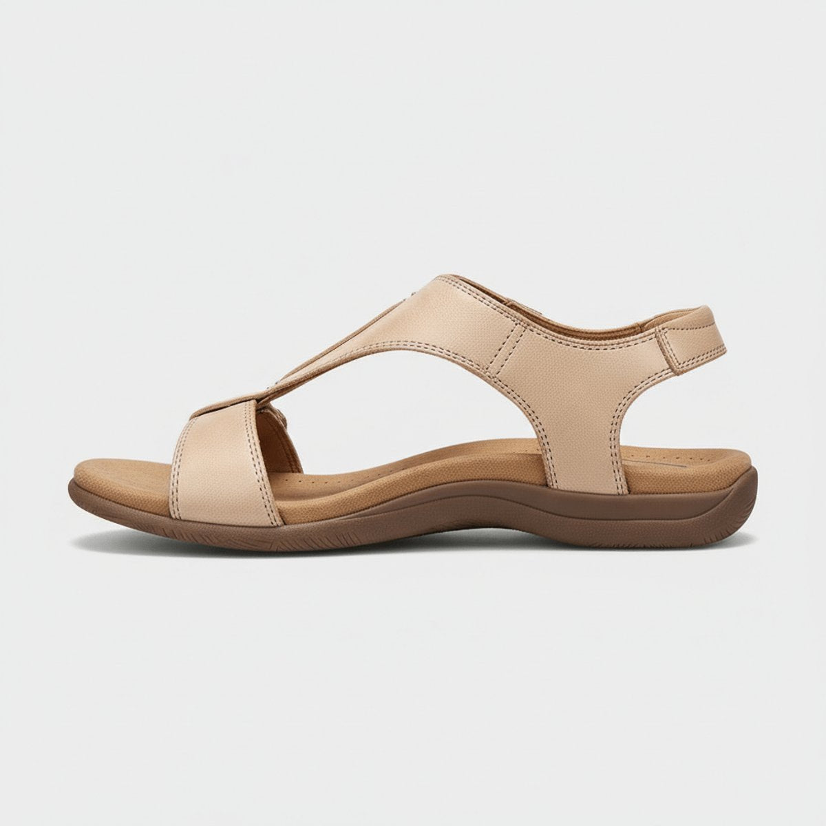 Women's Adjustable Velcro T-Strap Open-Toe Comfortable Sandals