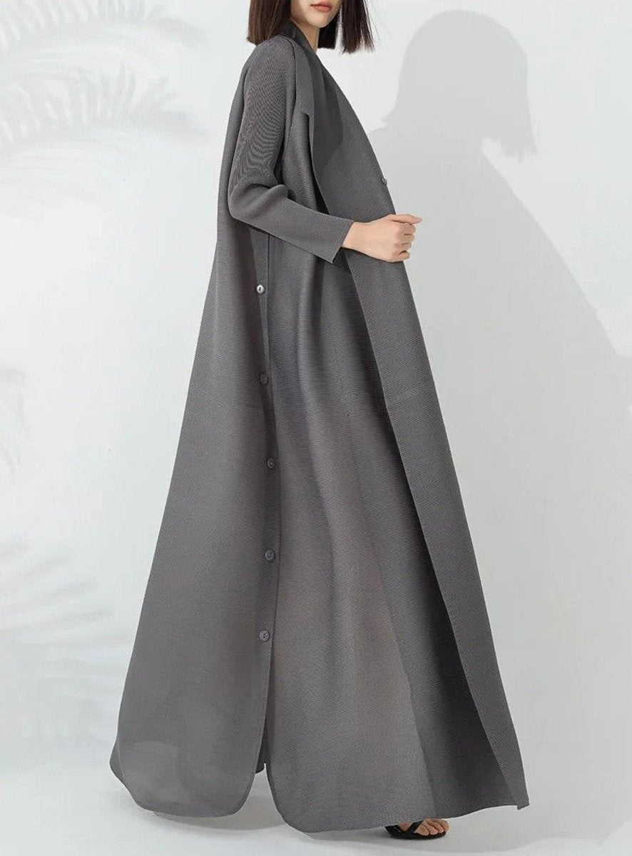 Women's Belted A-Line Long Wrap Coat Longline Outerwear