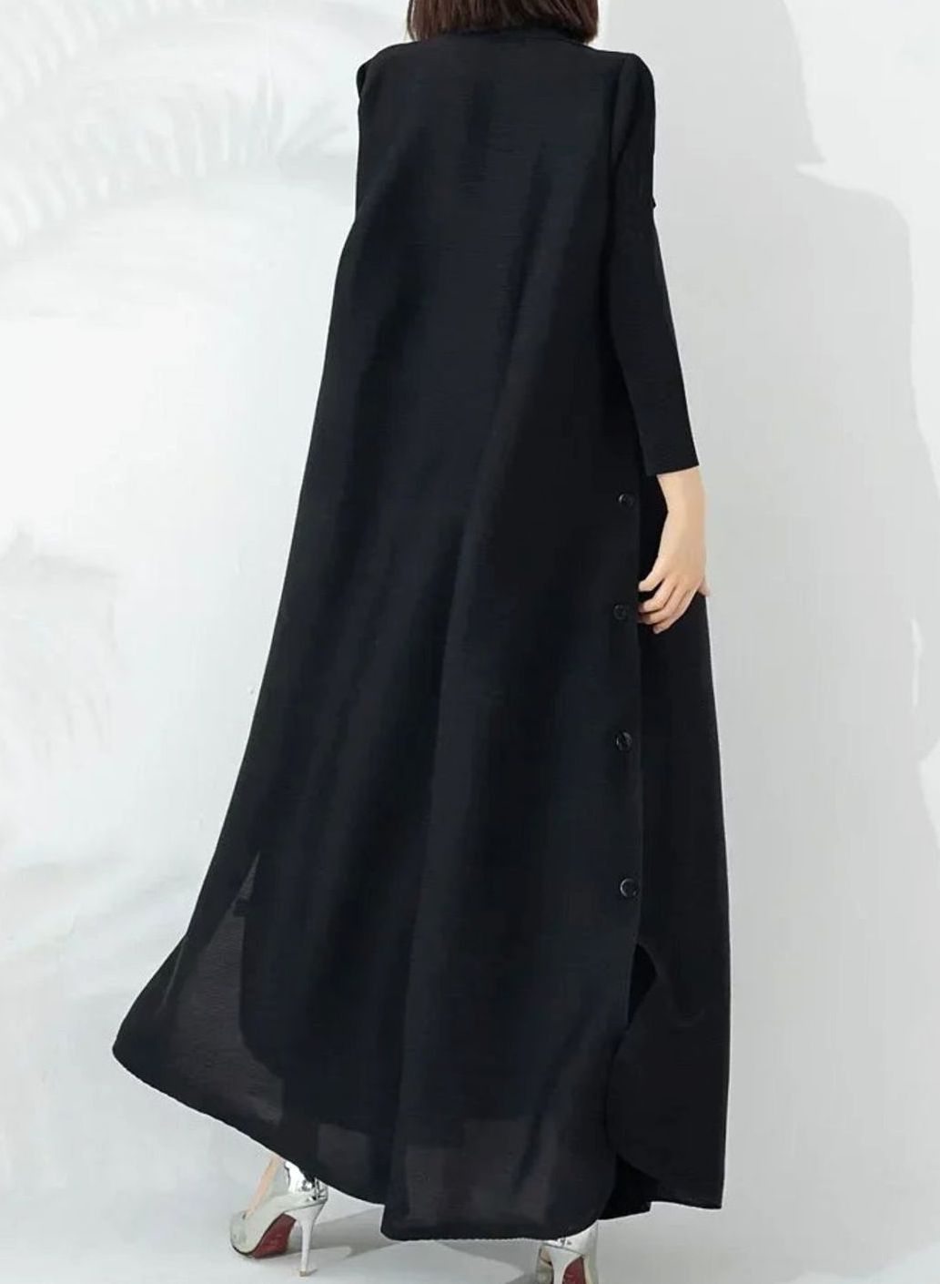 Women's Belted A-Line Maxi Coat Funnel Neck Full Length