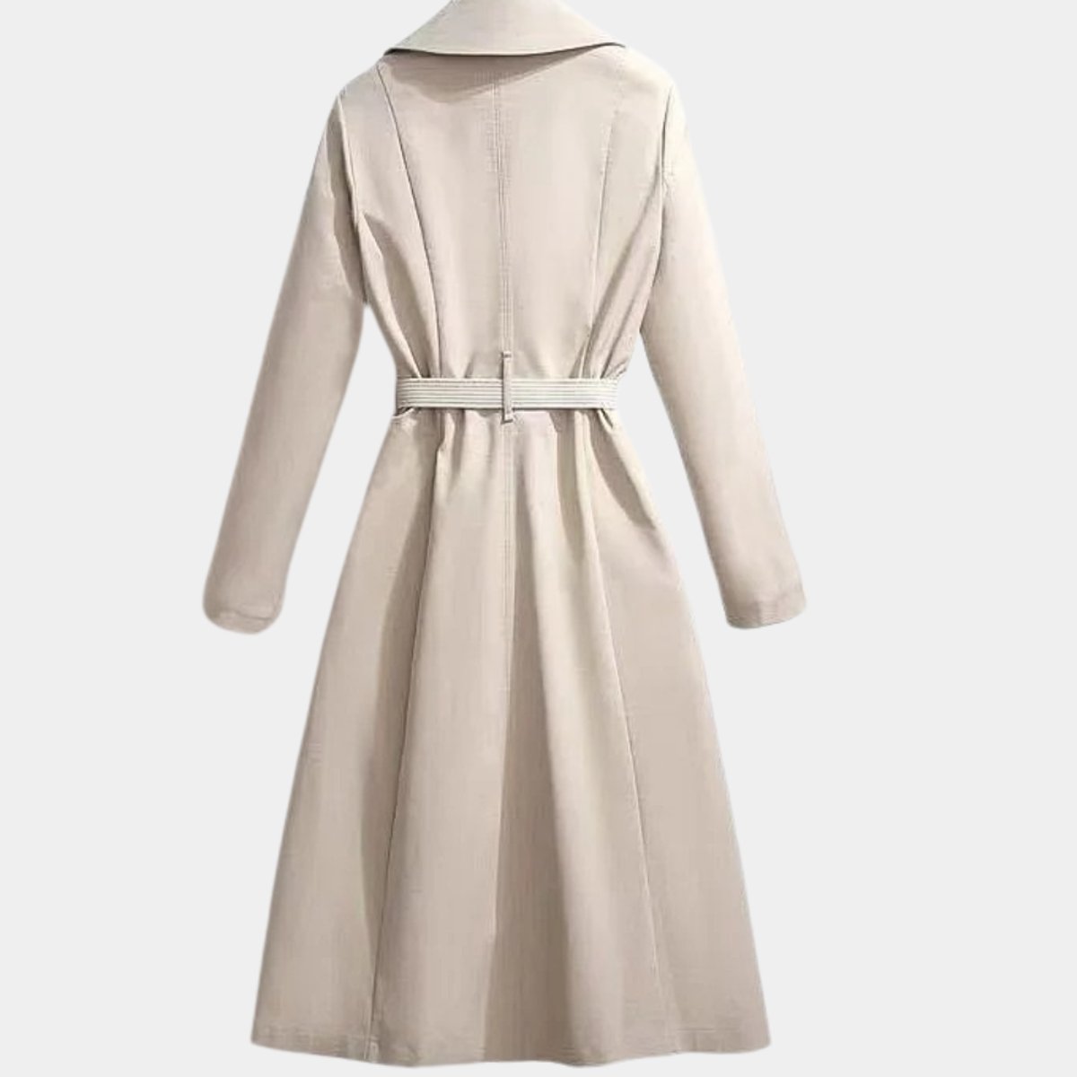 Women's Belted A-Line Midi Trench Coat