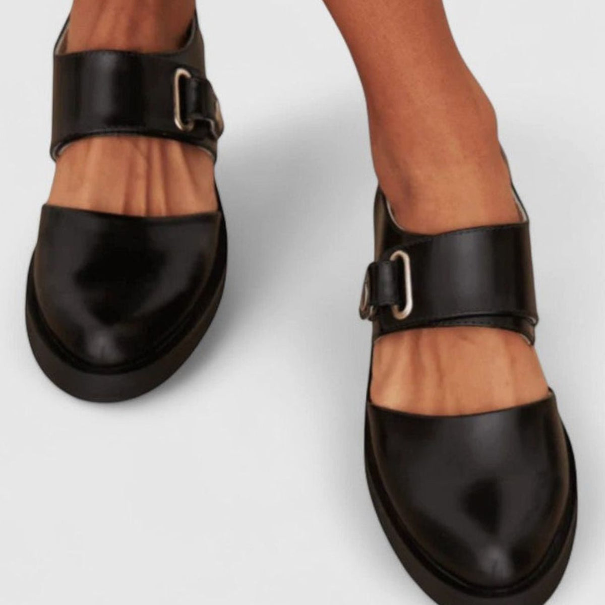 Women's Buckle-Strap Flat Mary Jane Shoes