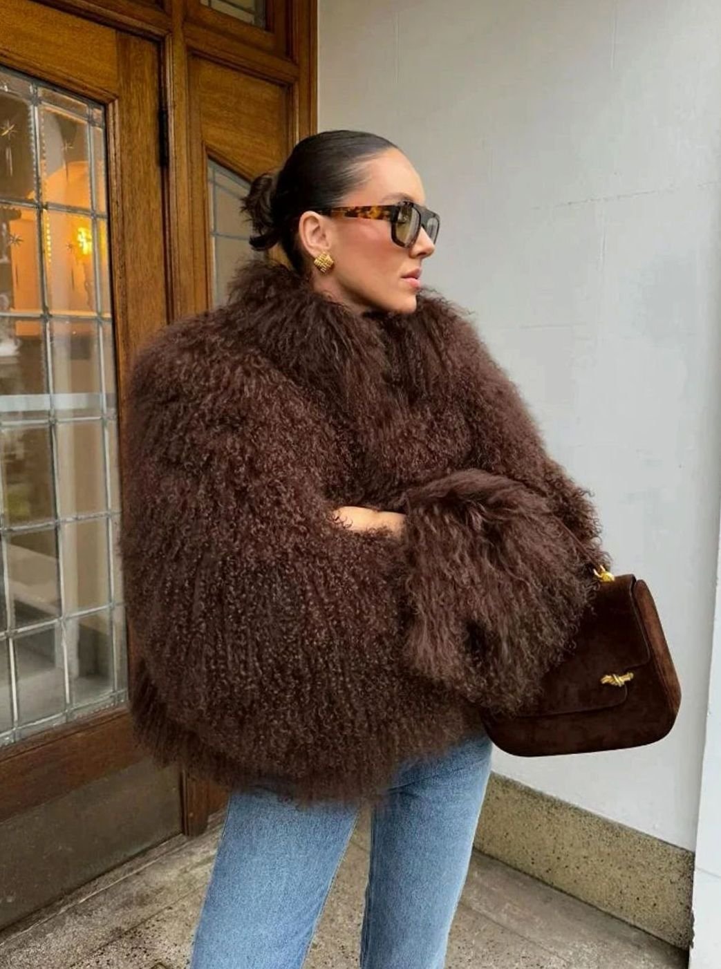 Women's Chic Faux Fur Short Coat Shaggy Texture