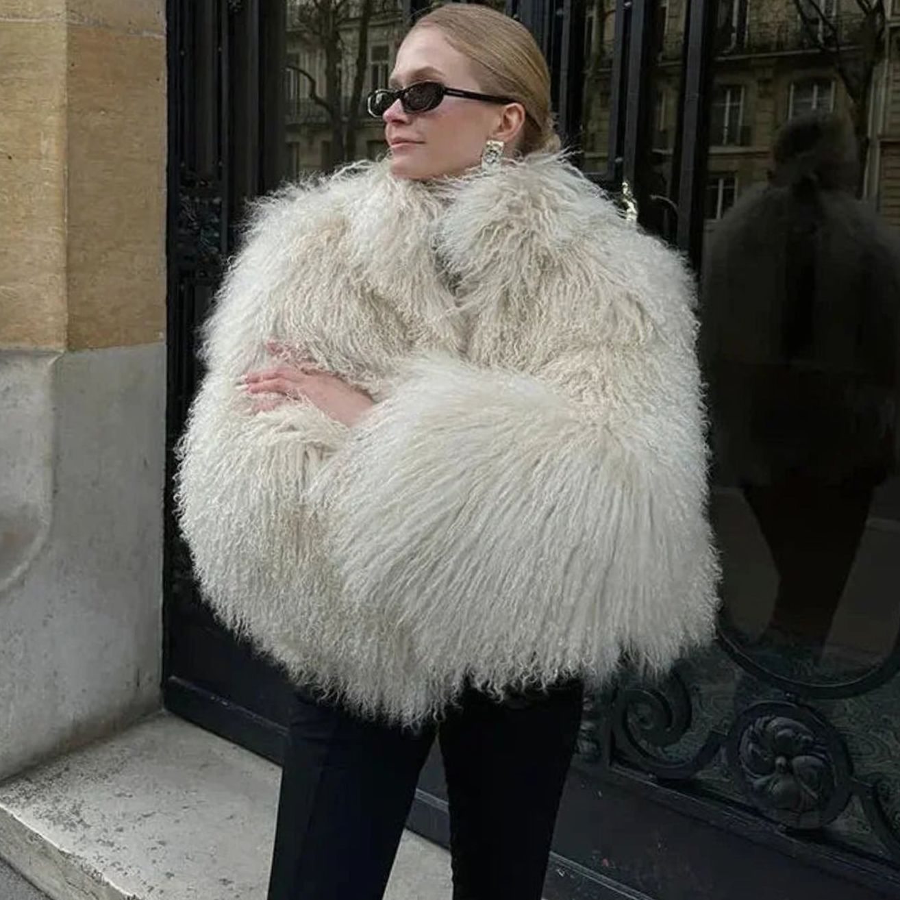 Women's Chic Faux Fur Short Coat Shaggy Texture
