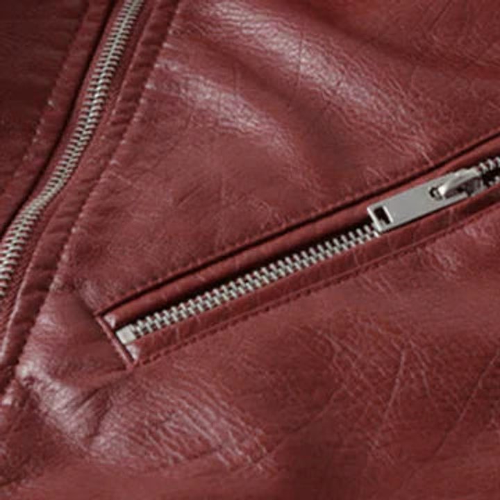 Women's Cropped Biker Faux Leather Jacket Belted Moto Style