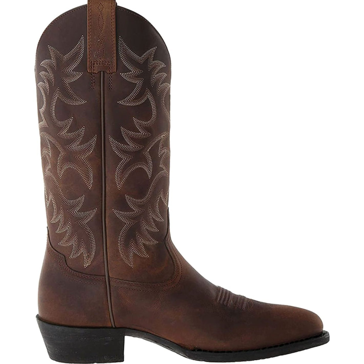 Women's Embroidered Western Cowboy Boots Low Block Heel