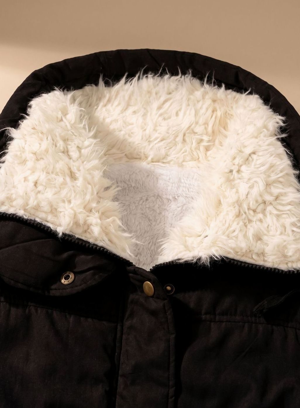 Women's Faux-Fur Collar Drawstring-Waist Insulated Parka Coat