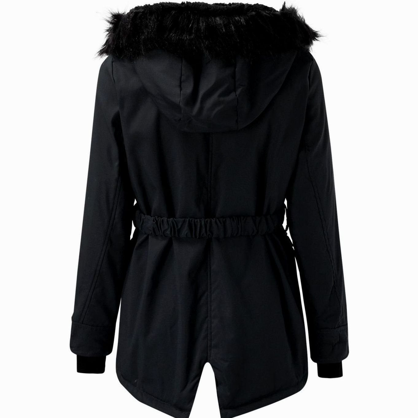 Women's Faux Fur Hooded Fitted Winter Coat Parka